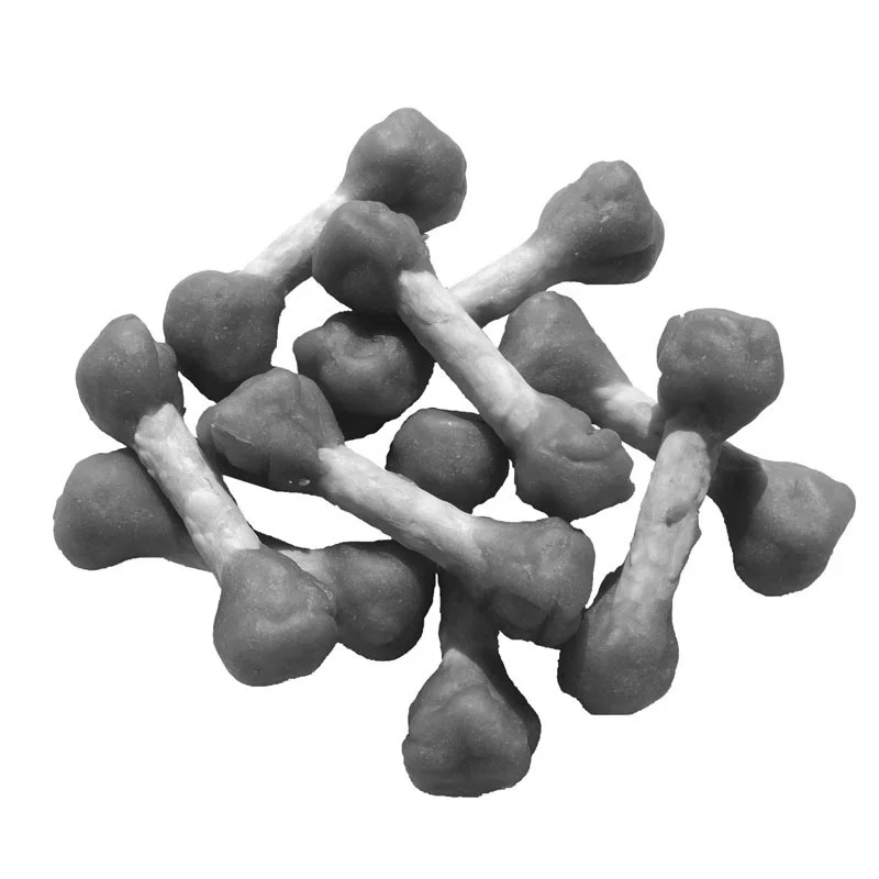 Гантельки з м’ясом курки на пресованій кістці з сиром’ятної шкіри, 200 г