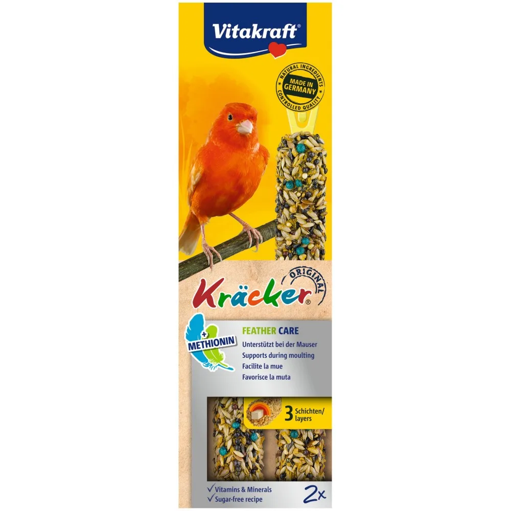 Ласощі Vitakraft Kracker Original Feather Care для канарок під час линьки 60 г / 2 шт — фото 2
