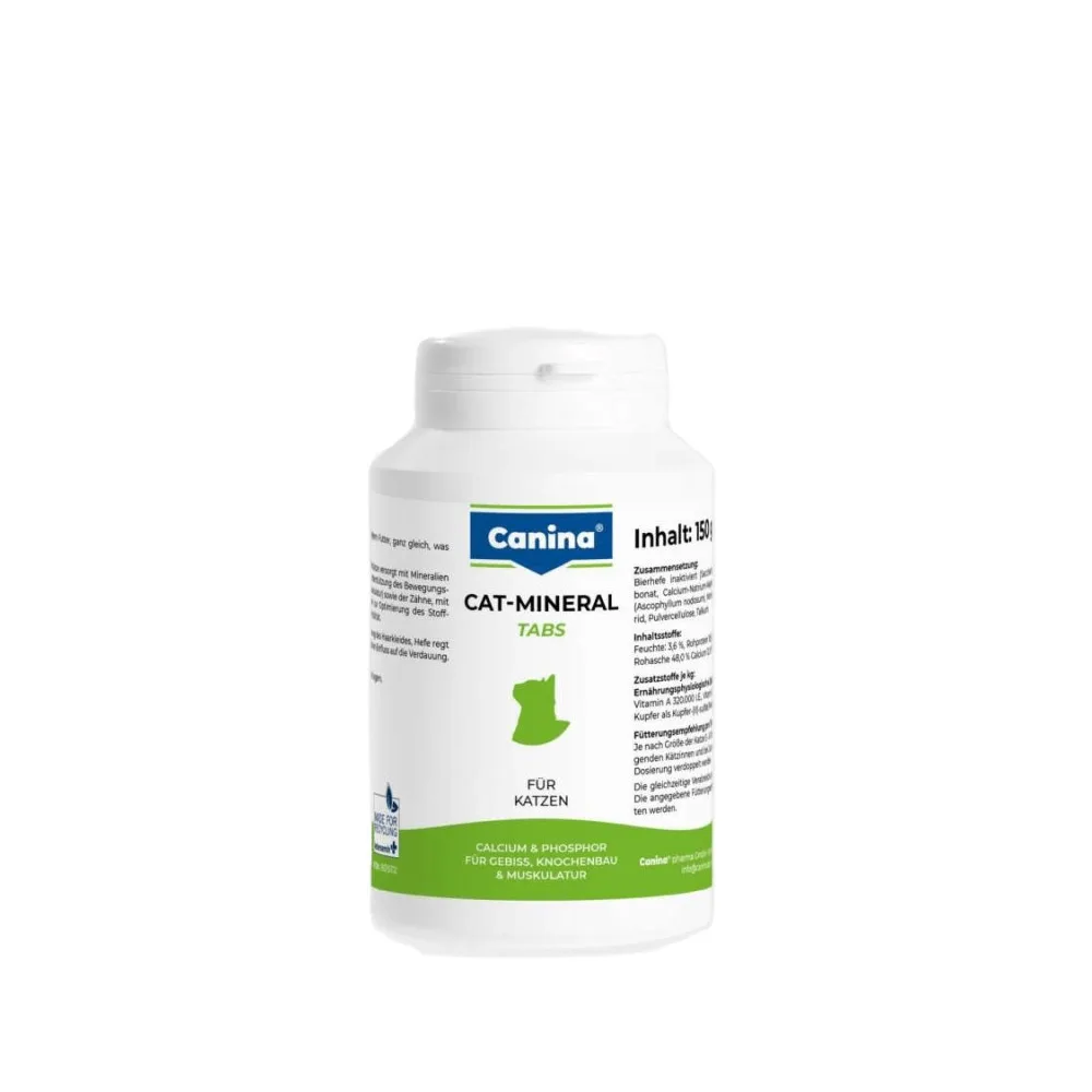 Вітамінно-мінеральний комплекс Canina Cat-Mineral Tabs для котів 150 г 300 табл. — фото 2