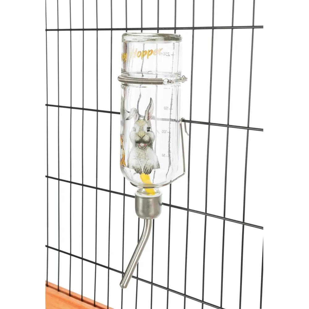 Поїлка Trixie Honey and Hopper для гризунів автоматична скляна 250 мл — фото 3