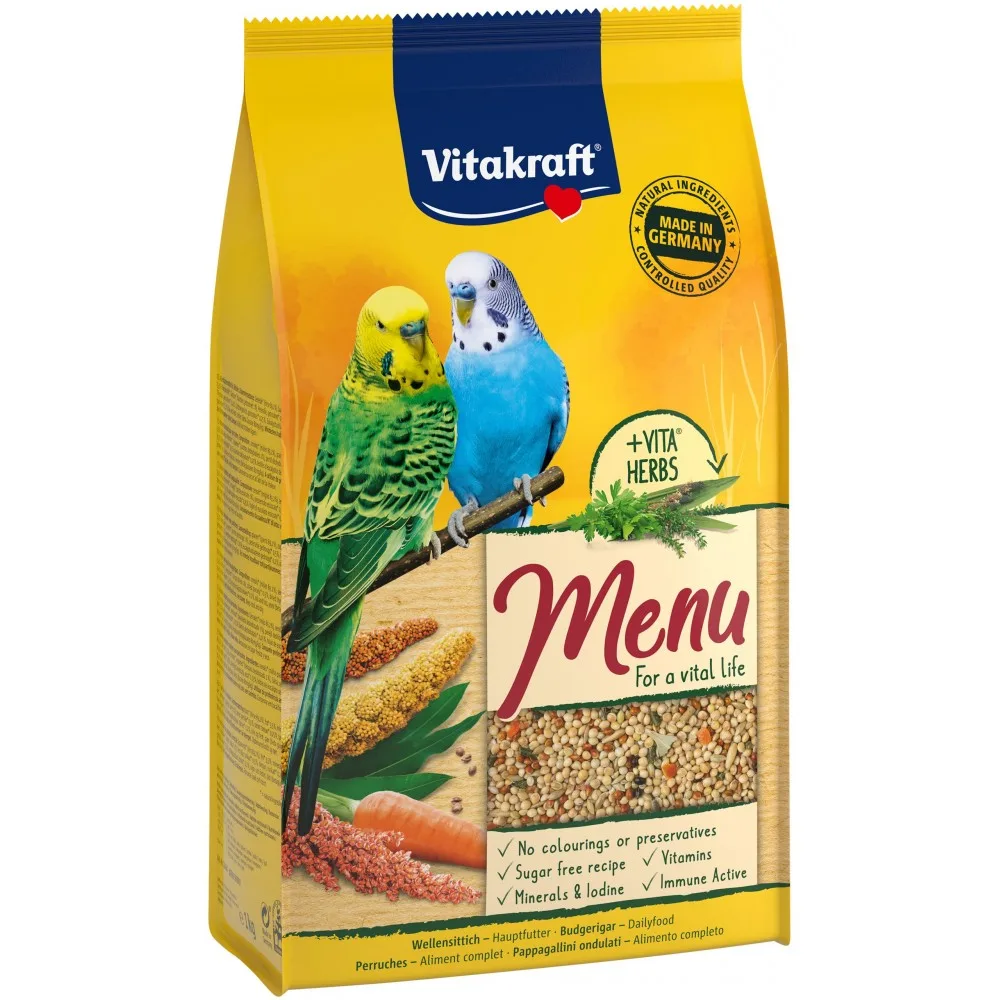 Корм Vitakraft Menu для хвилястих папуг 1 кг