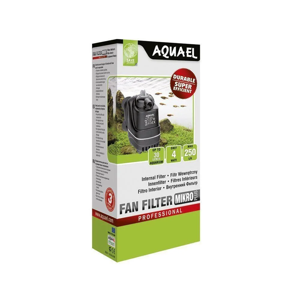 Фільтр Aquael для акваріума внутрішній FAN-mikro Plus 250 л/год на 30 л