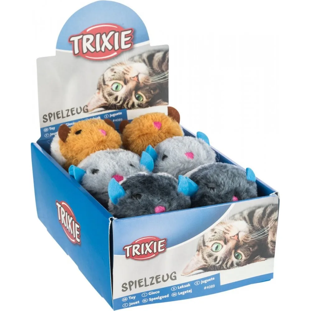 Іграшка Trixie Wriggle для котів Мишка вібруюча плюш 8 см — фото 2