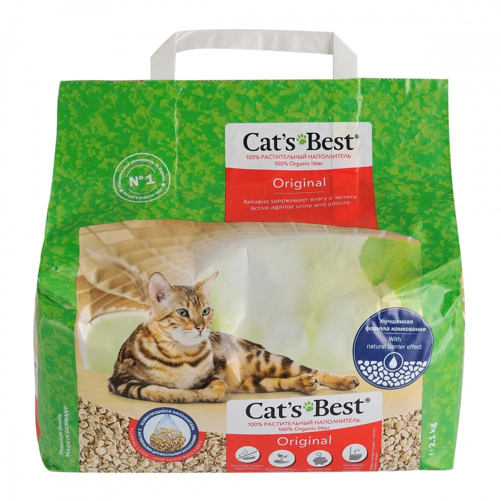 Наповнювач Cat’s Best для котячого туалету Original деревний 5 л / 2,1 кг — фото 3