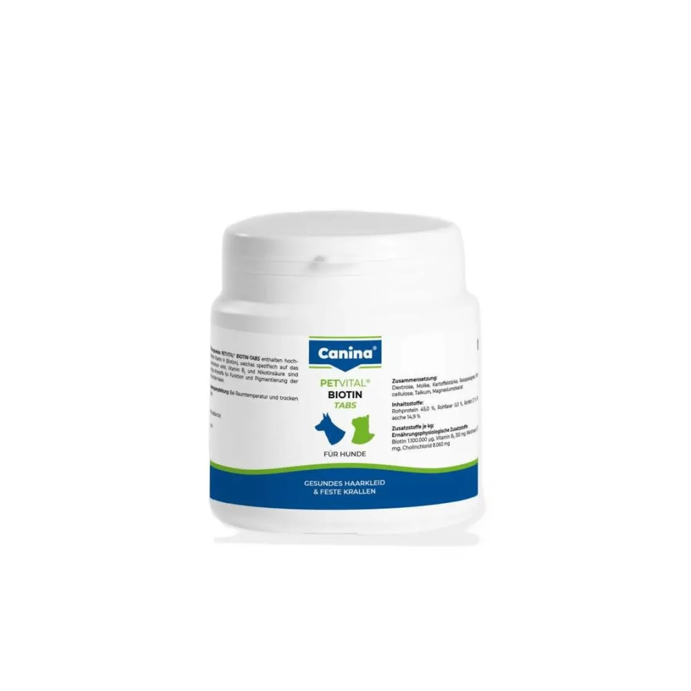 Вітамінний комплекс Canina Petvital Biotin-Tabs для вибагливих собак і котів Біотин 100 г 50 табл. — фото 2