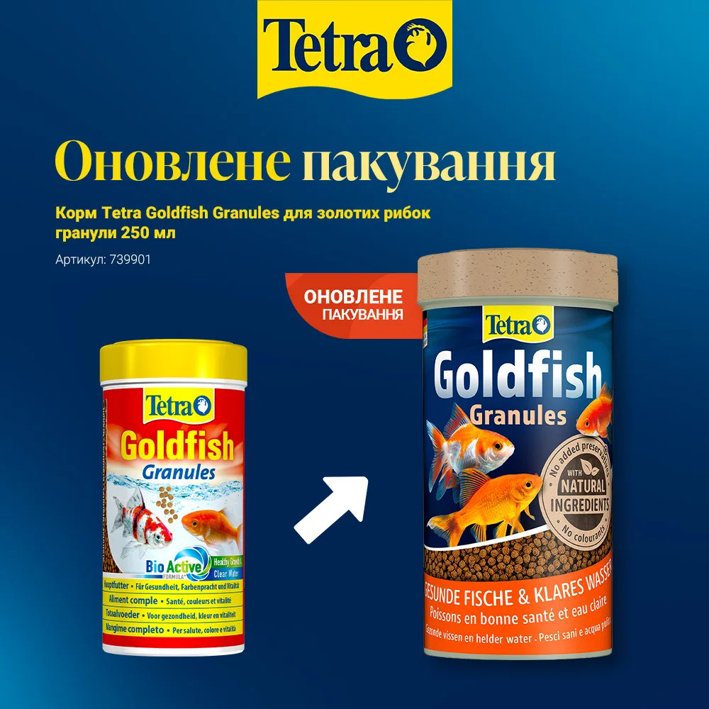 Корм Tetra Goldfish Granules для золотих рибок гранули 250 мл — фото 2