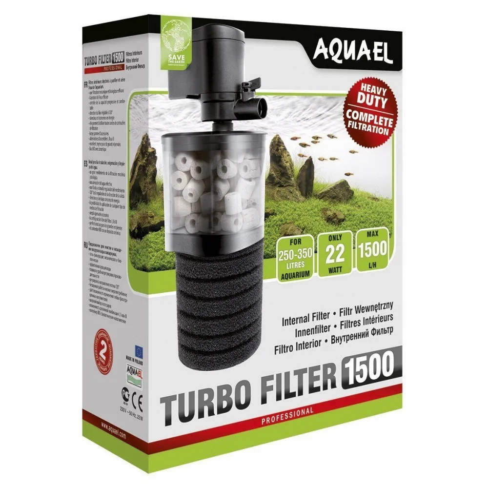 Фільтр Aquael для акваріума внутрішній Turbo Filter 1500 л/год на 250-350 л