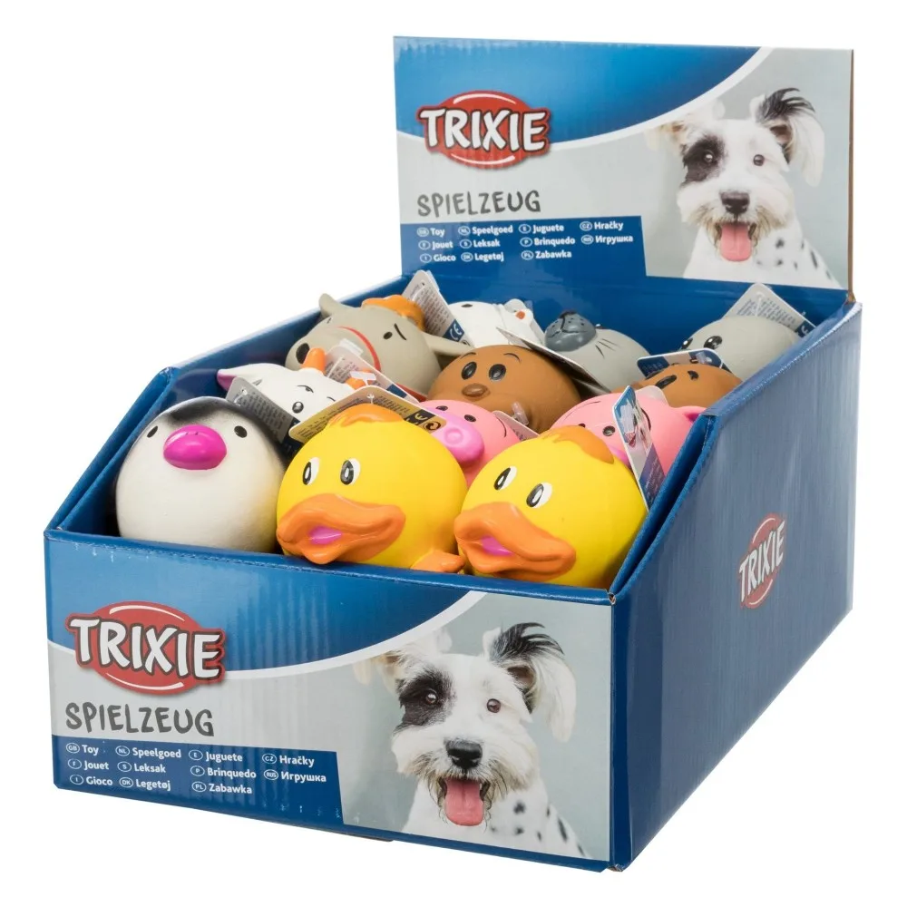 Іграшка Trixie для собак М_яч-тваринка круглий з пискавкою латекс 6 см — фото 4