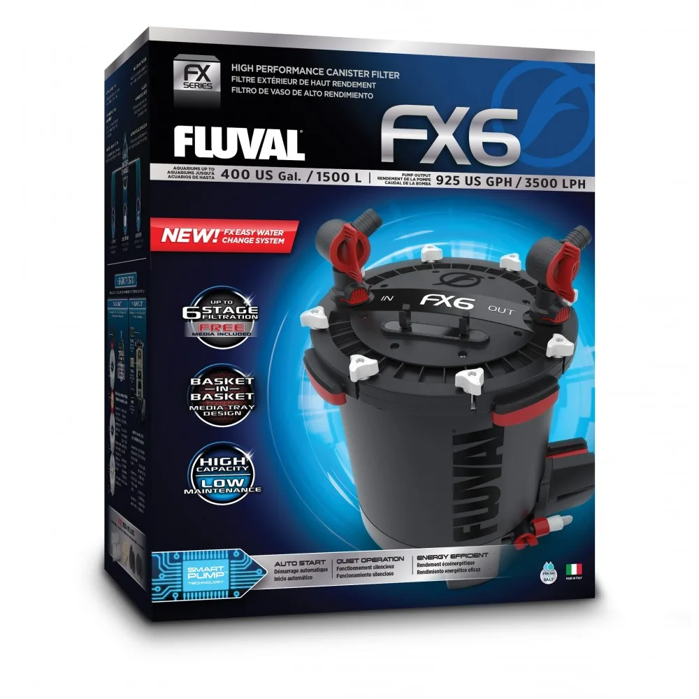 Фільтр Hagen Fluval FX6 для акваріума зовнішній пластик метал гума до 1500 л