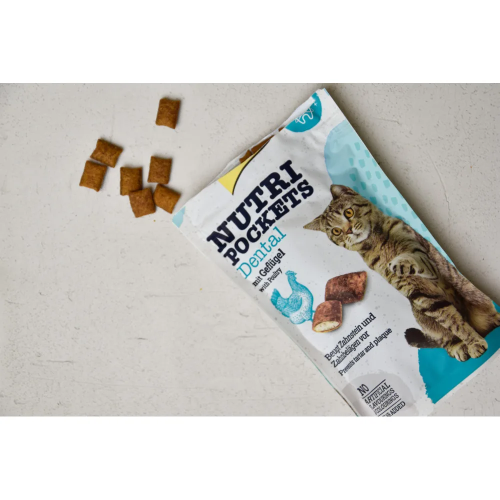 Вітамінні ласощі GimCat Nutri Pockets Dental для котів для зубів 60 г — фото 4