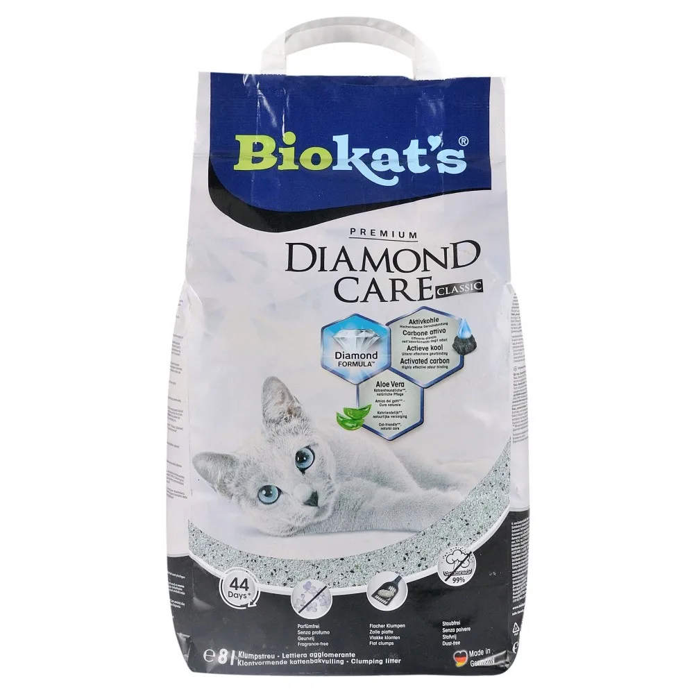 Наповнювач Biokat’s для котячого туалету Diamond Classic бентонітовий 8 л — фото 3