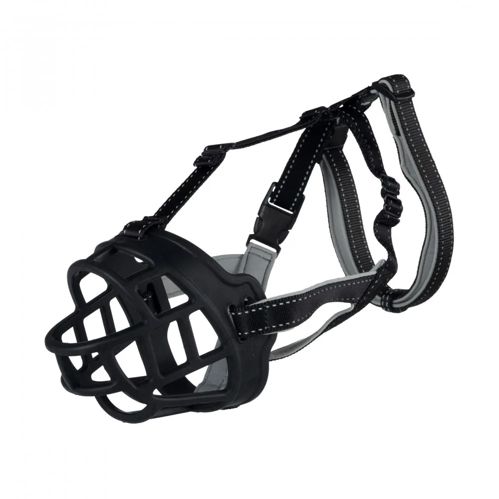 Намордник Trixie Muzzle Flex для собак чорний силікон M-L 27 см