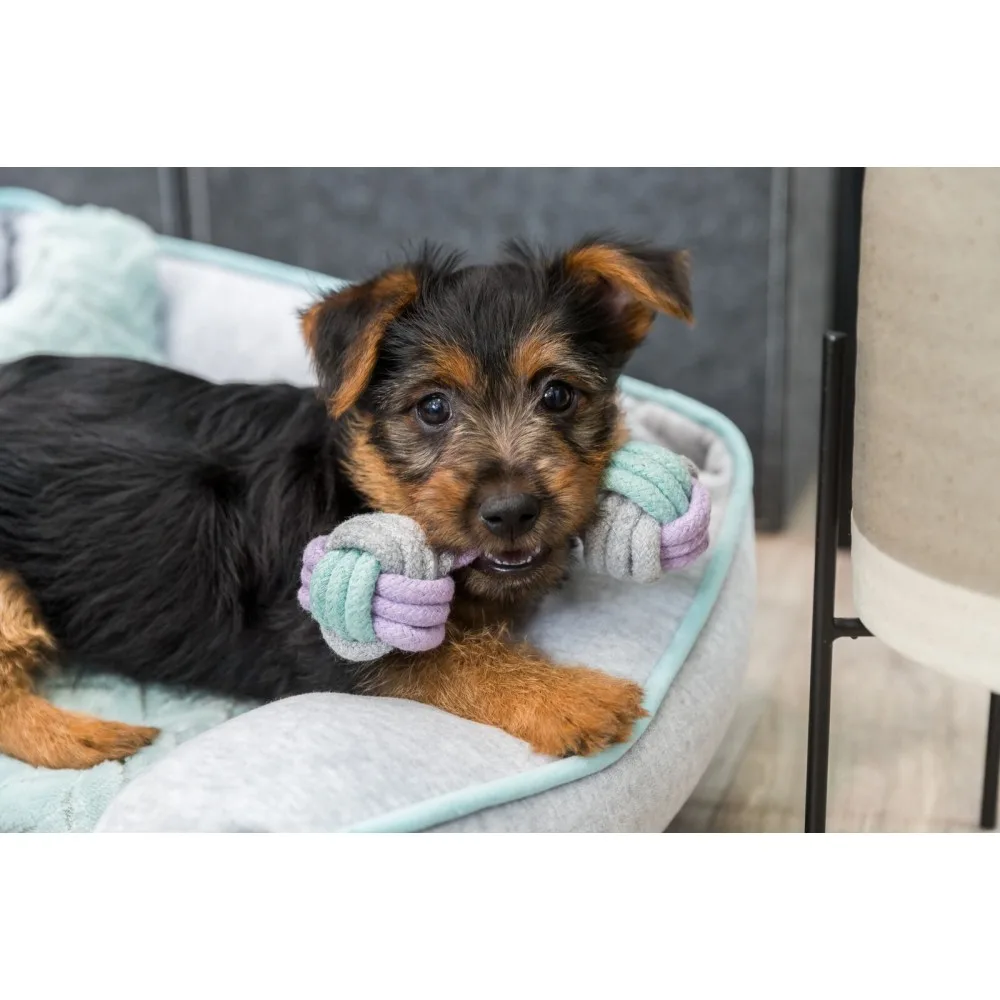 Іграшка Trixie Junior Rope Dumbbell для цуценят Гантель з канатом котон 15 см — фото 3