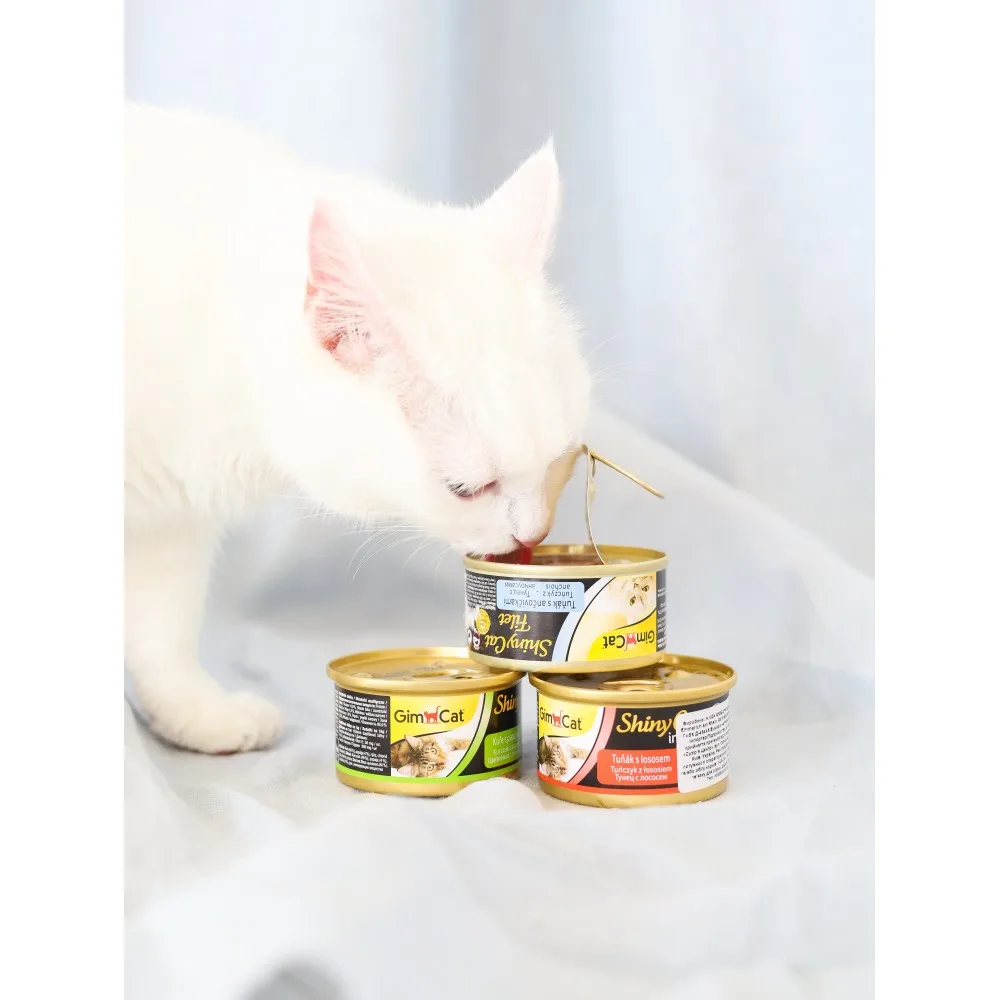 Корм вологий GimCat Shiny Cat для котів з тунцем та лососем в желе 70 г — фото 4