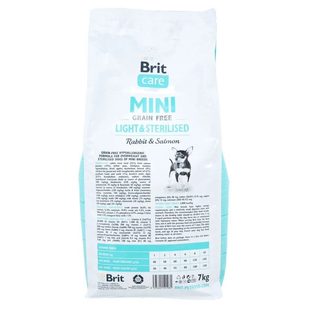 Корм сухий Brit Care Grain Free Mini Light Sterilised для дорослих собак дрібних порід з зайвою вагою або стерілізованих з к — фото 3