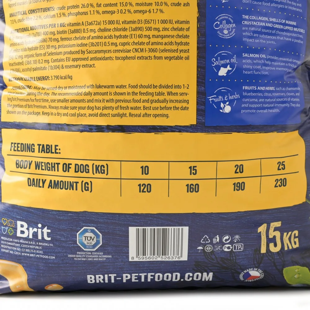 Корм сухий Brit Premium Dog Adult M для дорослих собак середніх порід вагою 10-25 кг з куркою 15 кг — фото 4