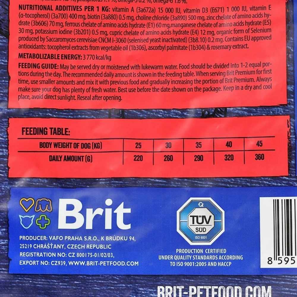 Корм сухий Brit Premium Dog Adult L для дорослих собак великих порід вагою 25-45 кг з куркою 15 кг — фото 4