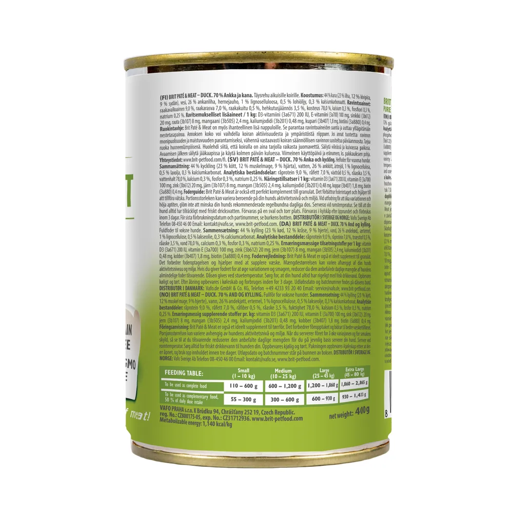 Корм вологий Brit Care Pate and Meat для дорослих собак з качкою 400 г — фото 3