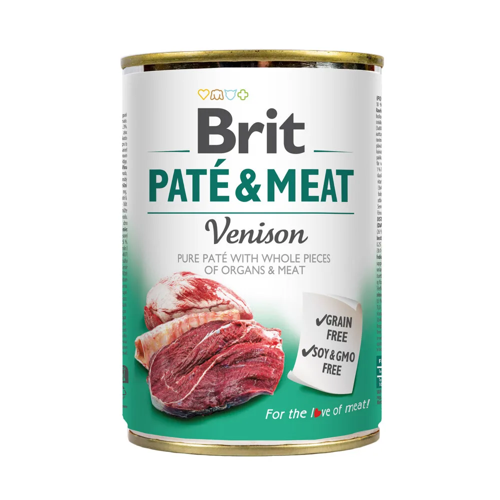 Корм вологий Brit Care Pate and Meat для дорослих собак з олениною 400 г
