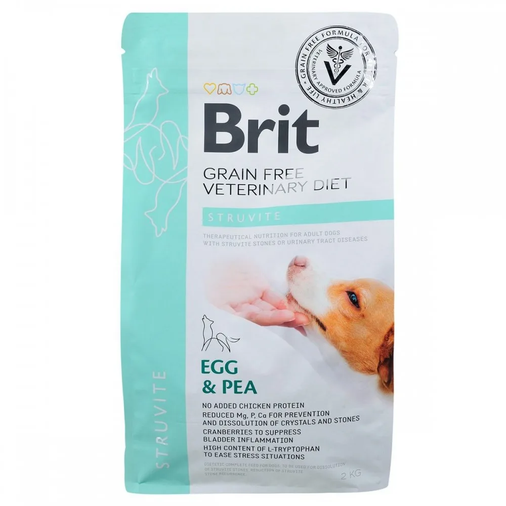 Корм сухий Brit Grain Free VetDiet Dog Struvite для собак з сечокам_яною хворобою з яйцем індичкою горохом гречкою 2 кг — фото 3