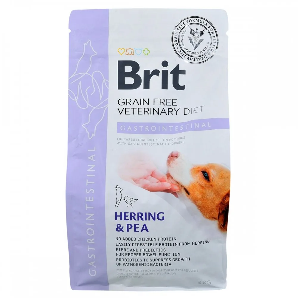 Корм сухий Brit Grain Free VetDiet Dog Gastrointestinal для дорослих собак при порушенні травлення з оселедцем лососем та го — фото 3