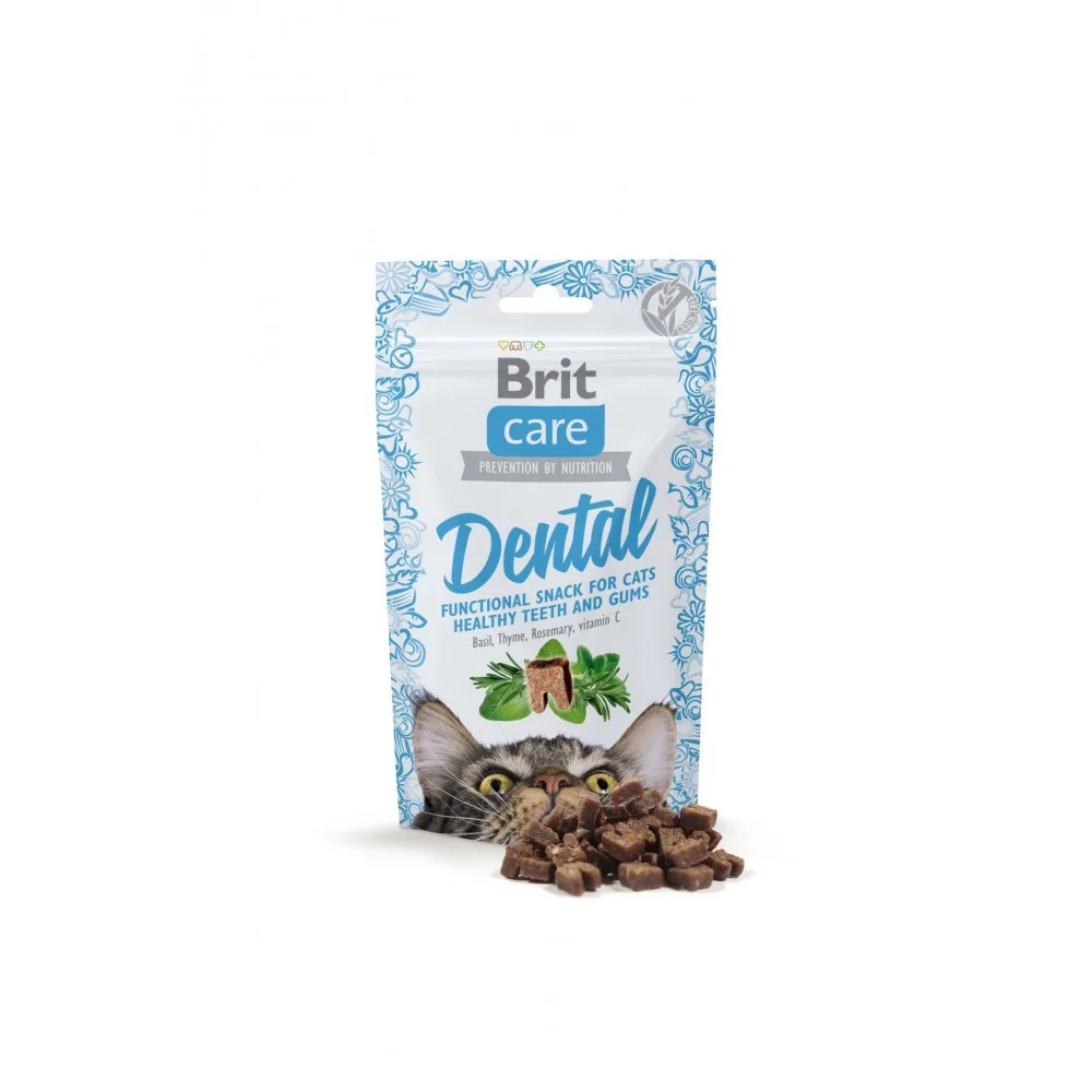 Ласощі Brit Care Functional Snack Dental для котів для здоров’я зубів та ясен з індичкою 50 г — фото 2