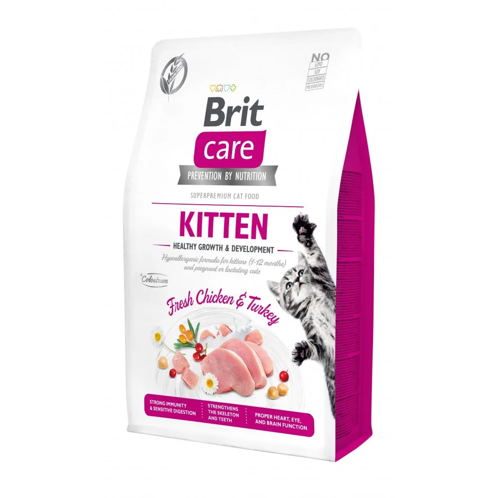 Корм сухий Brit Care Cat Grain Free Kitten Healthy Growth & Development для кошенят для здорового зростання та розвитку 2 кг