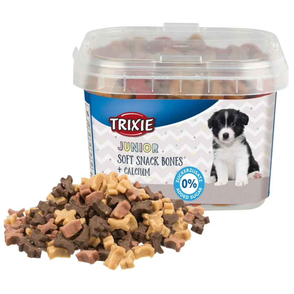 Ласощі Trixie Junior Soft Snack Bones для цуценят з куркою бараниною лососем та кальцієм 140 г — фото 3