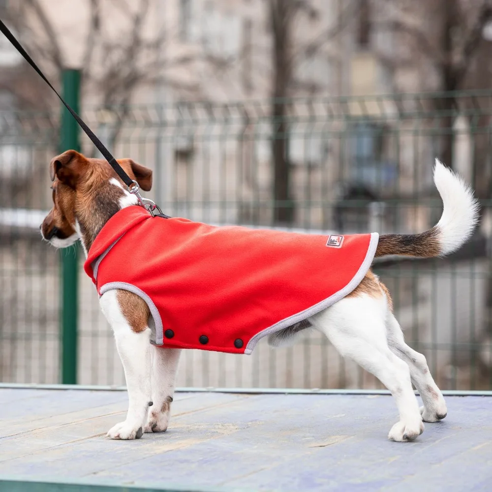 Жилет Pet Fashion Fleecy для собак червоний/сірий XS2 — фото 2