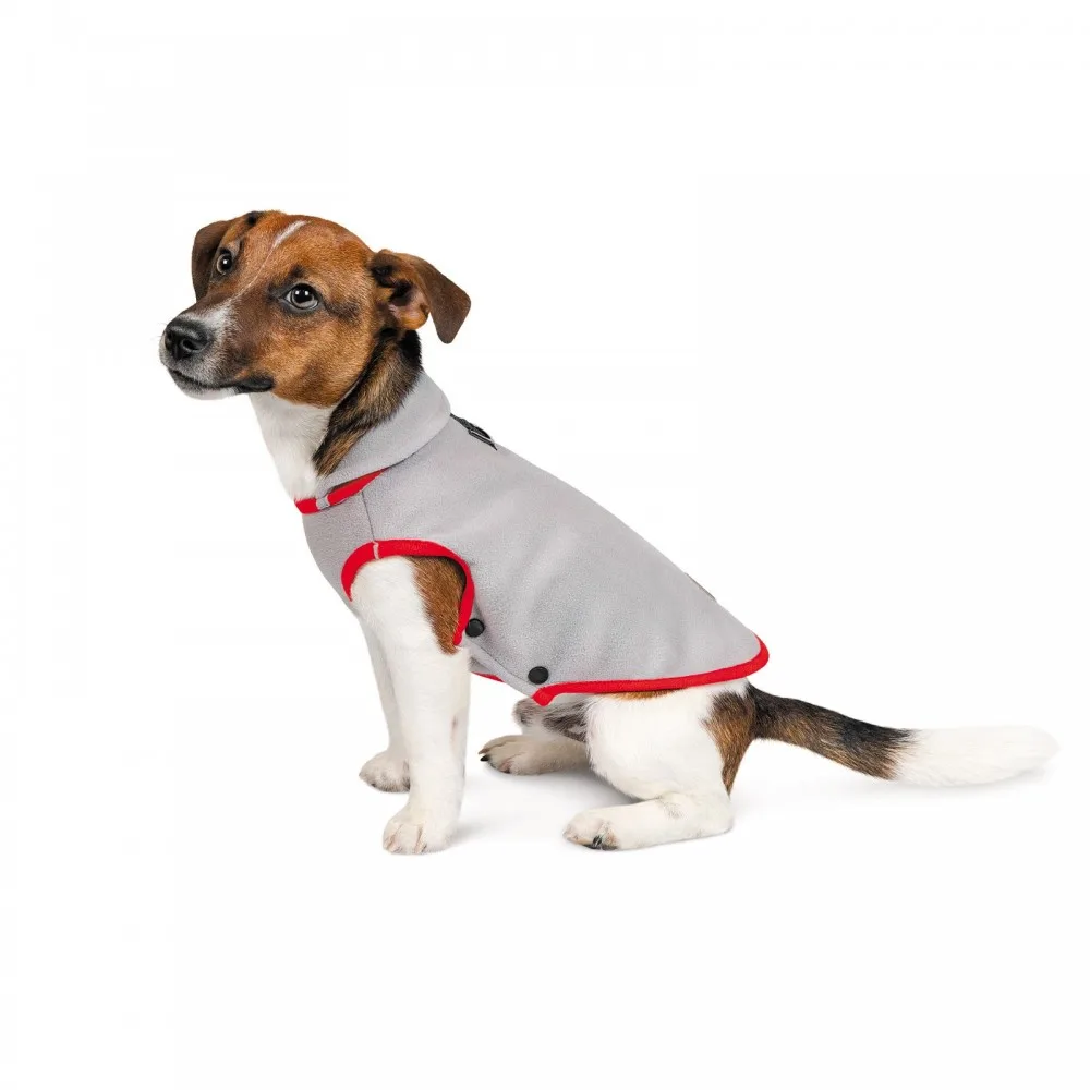 Жилет Pet Fashion Fleecy для собак сірий/червоний XS2 — фото 3