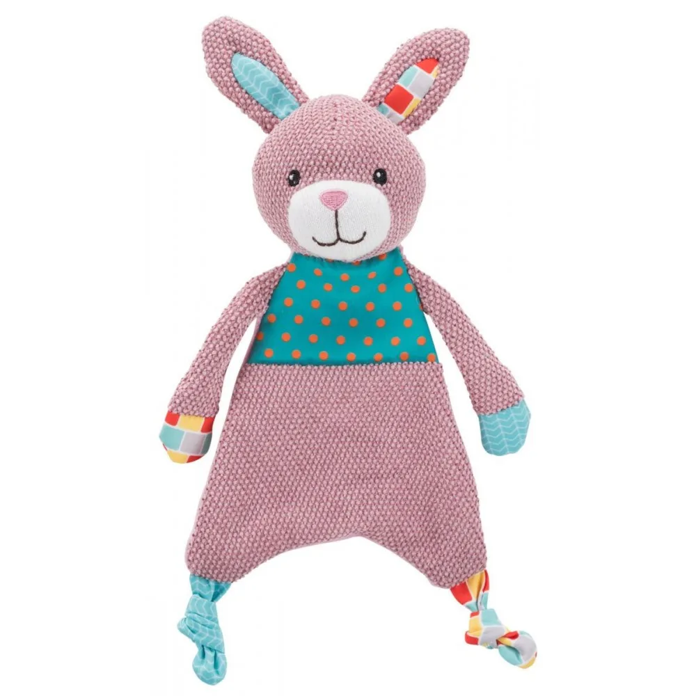 Іграшка Trixie Junior для цуценят Кролик зі звуком і шелестом фольги текстиль/плюш 28 см