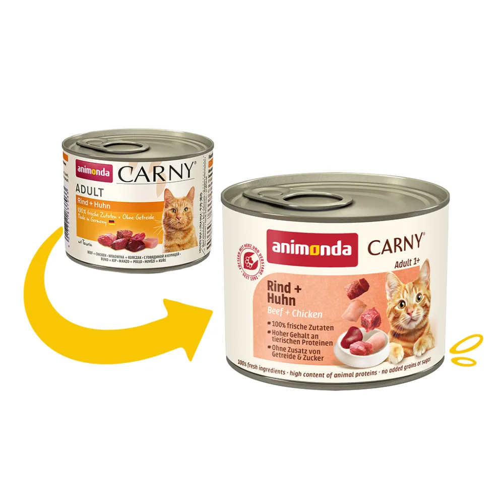 Корм вологий Carny Adult Beef Chicken для дорослих котів з яловичиною та куркою 200 г — фото 2