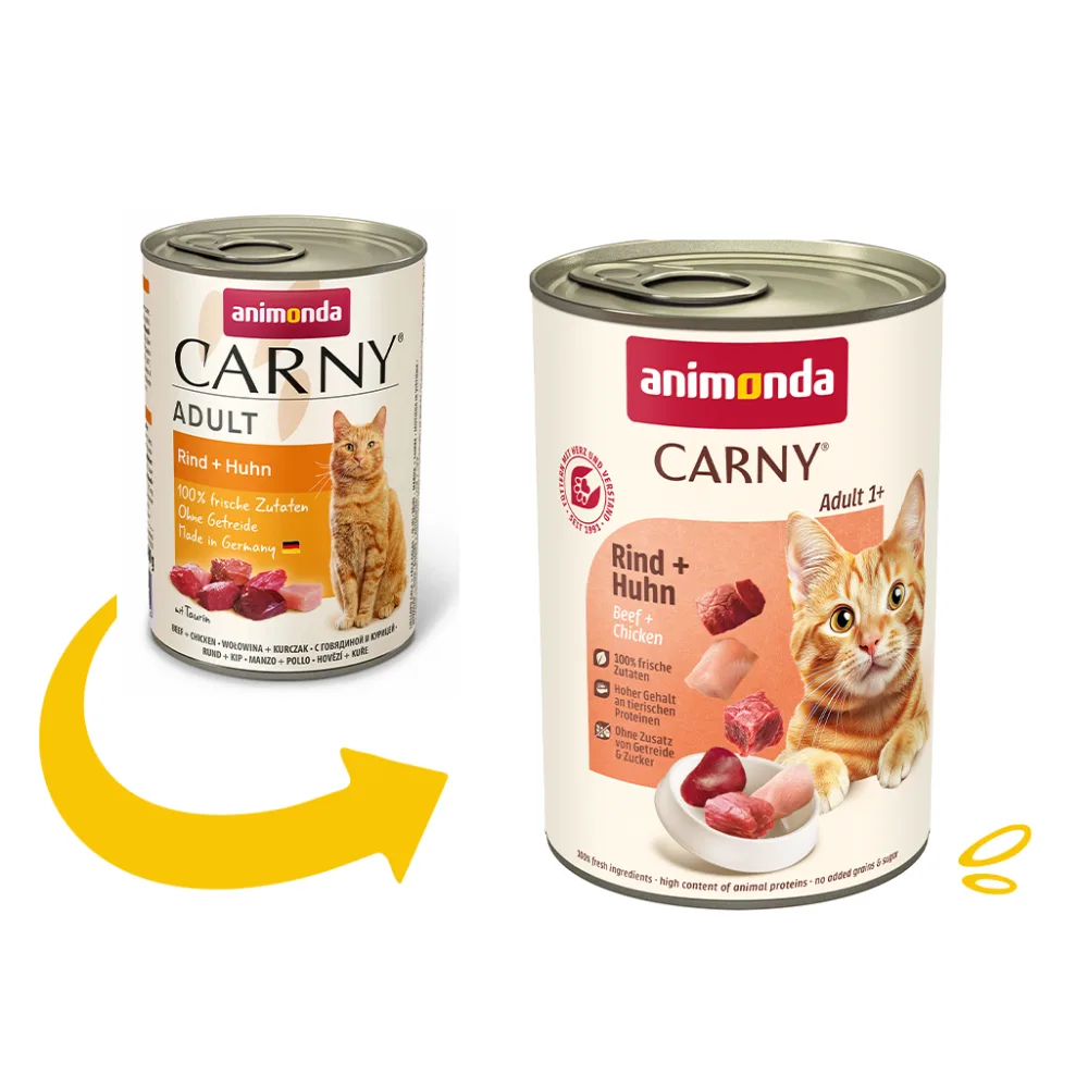 Корм вологий Carny Adult Beef Chicken для дорослих котів з яловичиною та куркою 400 г — фото 2