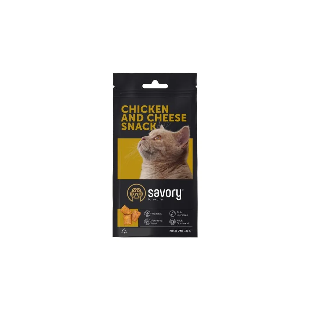 Хрумкі ласощі Savory Cats Snacks Pillows Gourmand with Chicken and Cheese для дорослих вибагливих котів подушечки з куркою т — фото 4