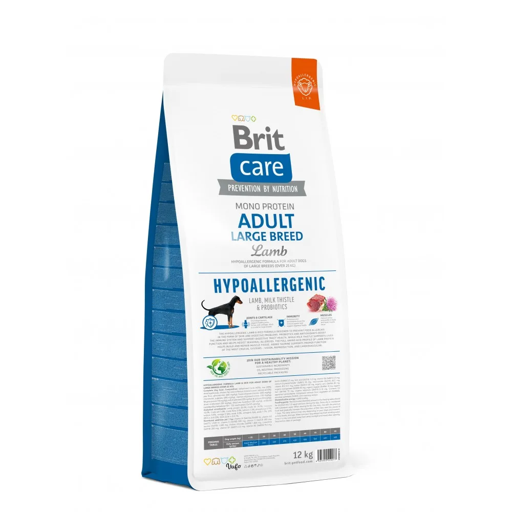 Корм сухий Brit Care Dog Hypoallergenic Adult Large Breed для собак великих порід гіпоалергенний з ягням 12 кг — фото 3