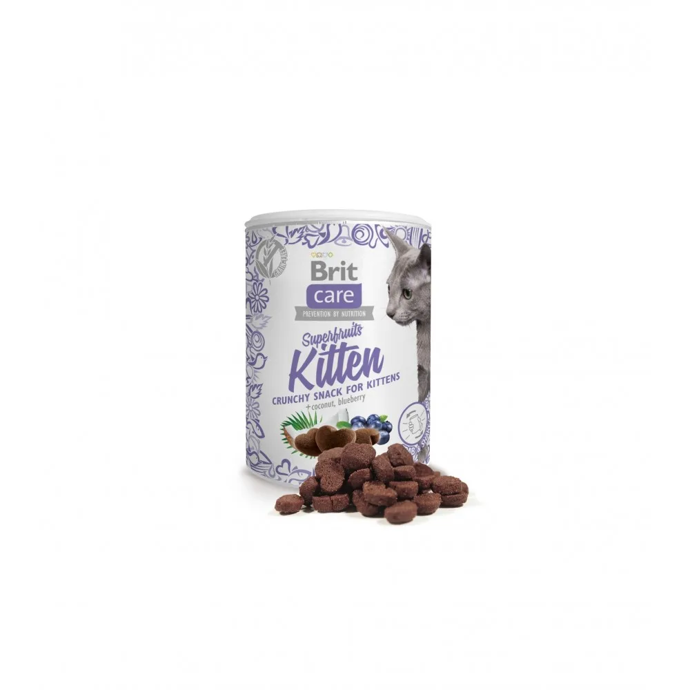 Ласощі Brit Care Superfruits Kitten для кошенят від 6 тижнів з куркою кокосом та чорницею 100 г — фото 2