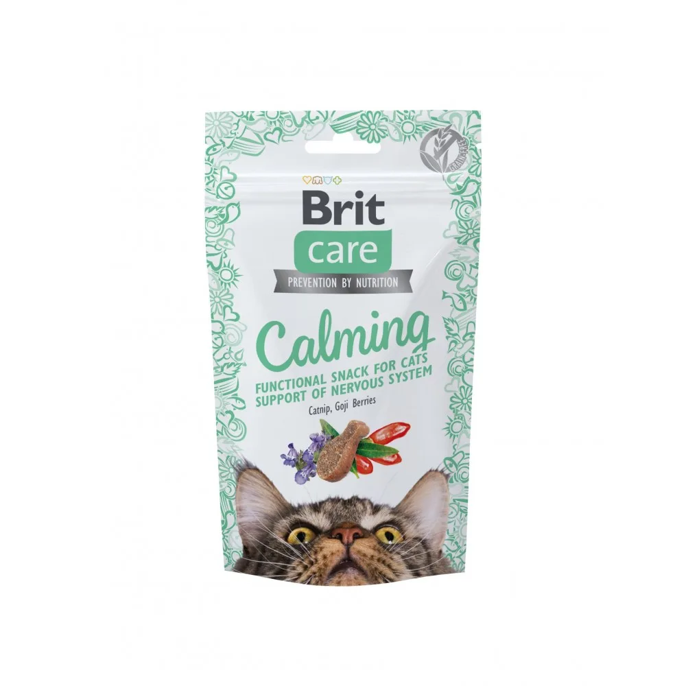 Ласощі Brit Care Functional Snack Calming для котів для підтримки нервової системи з куркою 50 г