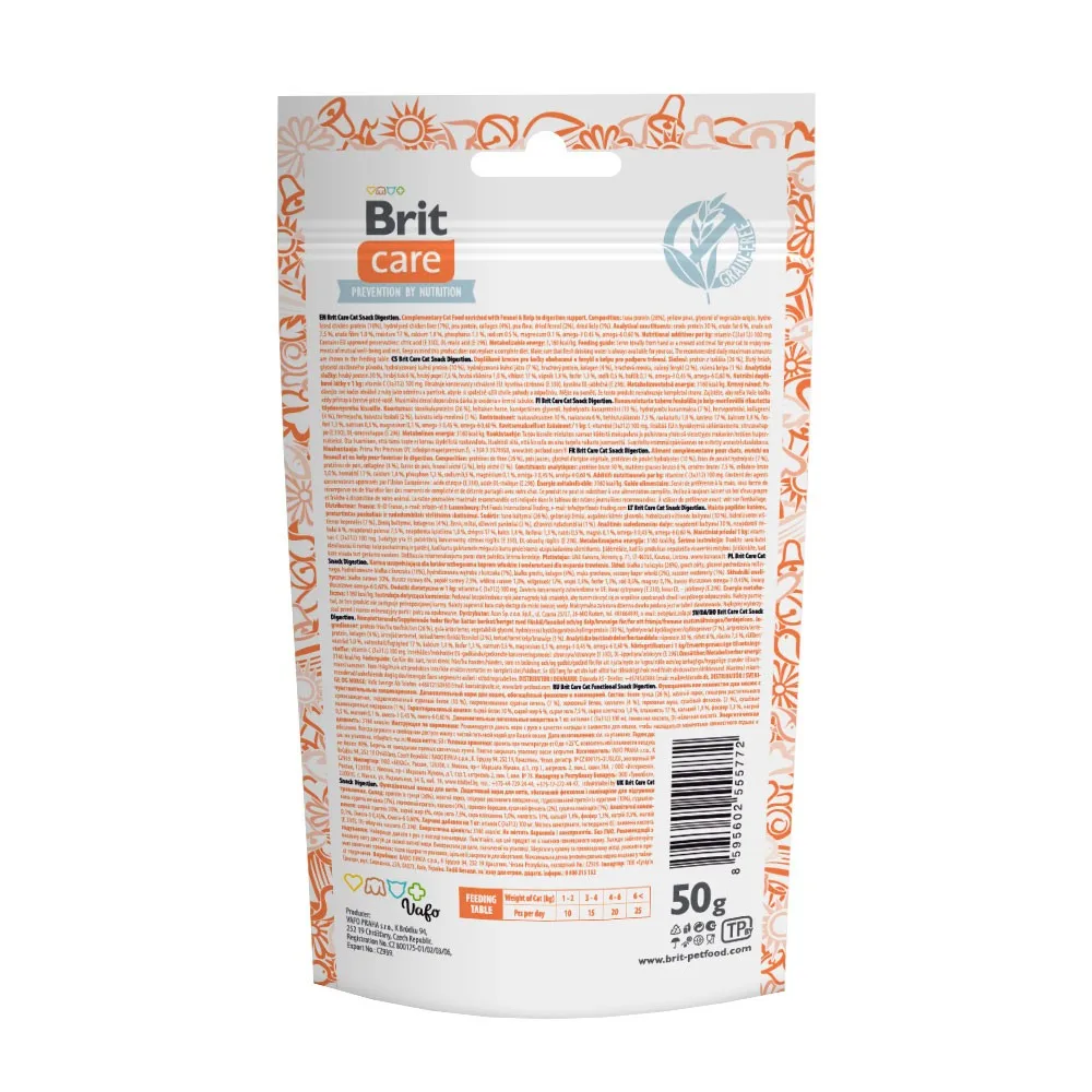 Ласощі Brit Care Functional Snack Digestion для котів для підтримки травлення з тунцем 50 г — фото 3