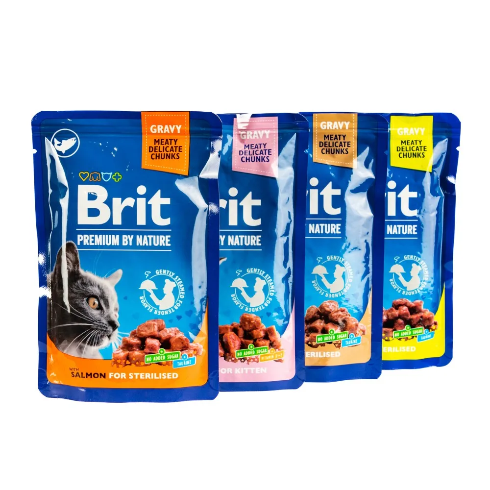 Корм вологий Brit Premium Sterilised Plate для стерилізованих котів Тарілка для стерилізованих 12 штх100 г — фото 2
