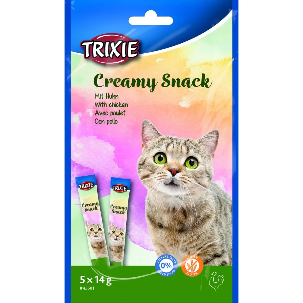 Ласощі Trixie Creamy Snacks для котів з куркою 5 шт х 14 г — фото 3