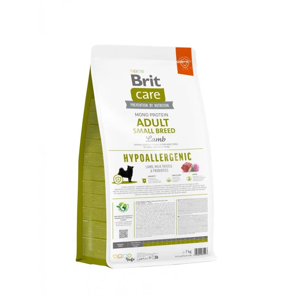 Корм сухий Brit Care Dog Hypoallergenic Adult Small Breed для дорослих собак малих порід від 1 до 10 кг гіпоалергенний з ягн — фото 3