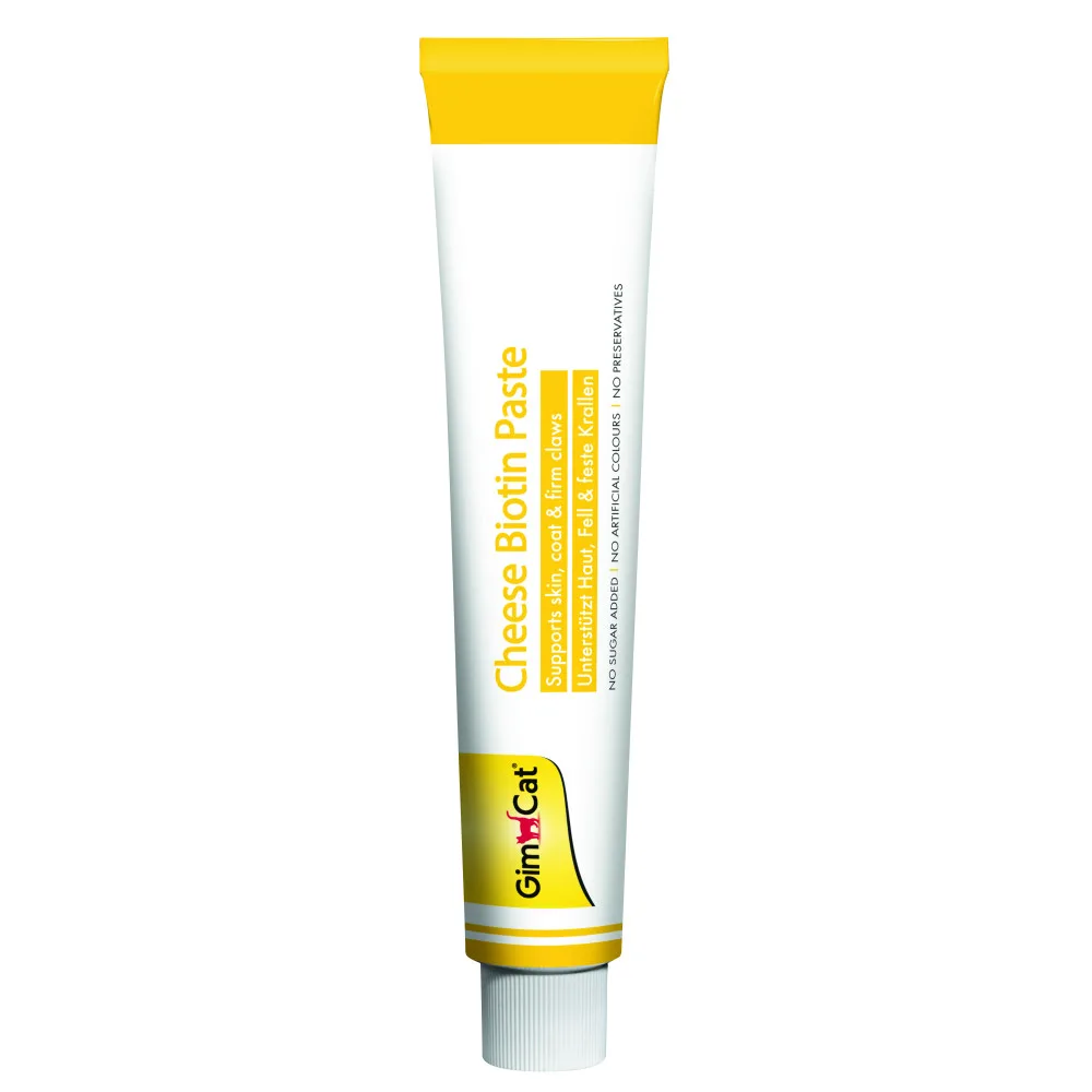 Паста GimCat Cheese Biotin Paste для котів усіх порід cирна з біотином 100 г — фото 2