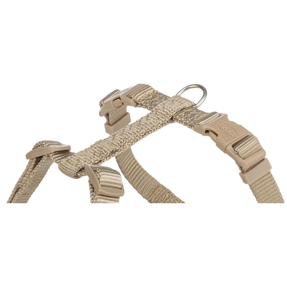 Шлея Trixie Premium H-harness для собак XS–S 30–44 см 10 мм пісочна — фото 2