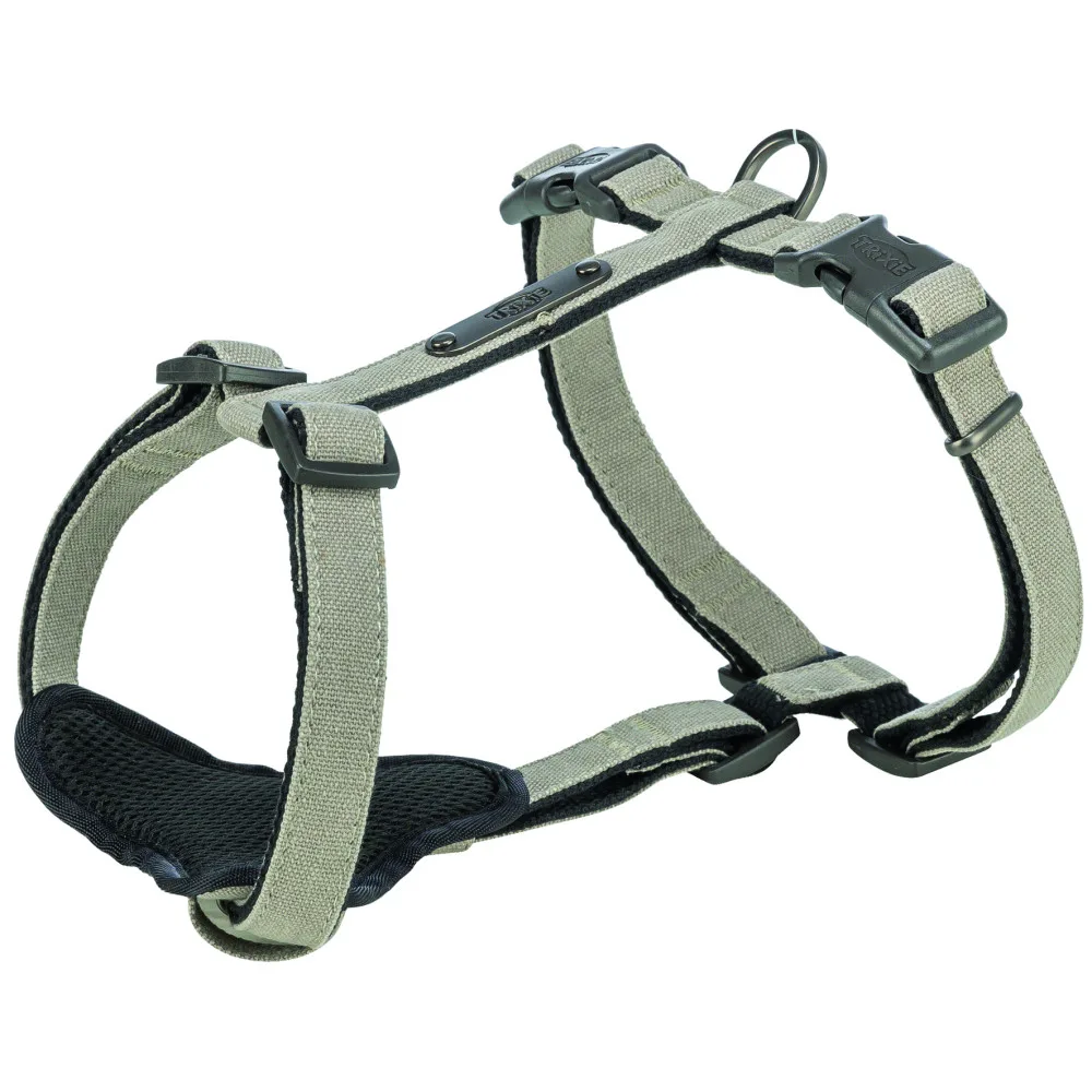 Шлея Trixie CityStyle H-harness для собак бавовна M–L 52–75 см 20 мм світло-сіра — фото 4