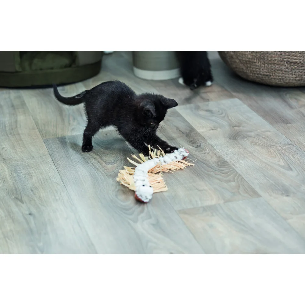 Іграшка Trixie для котів Сороконіжка плюш і рафія 33 см — фото 4