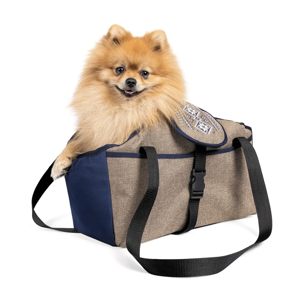 Сумка-переноска Pet Fashion Linen для собак 38х32х22 см — фото 2