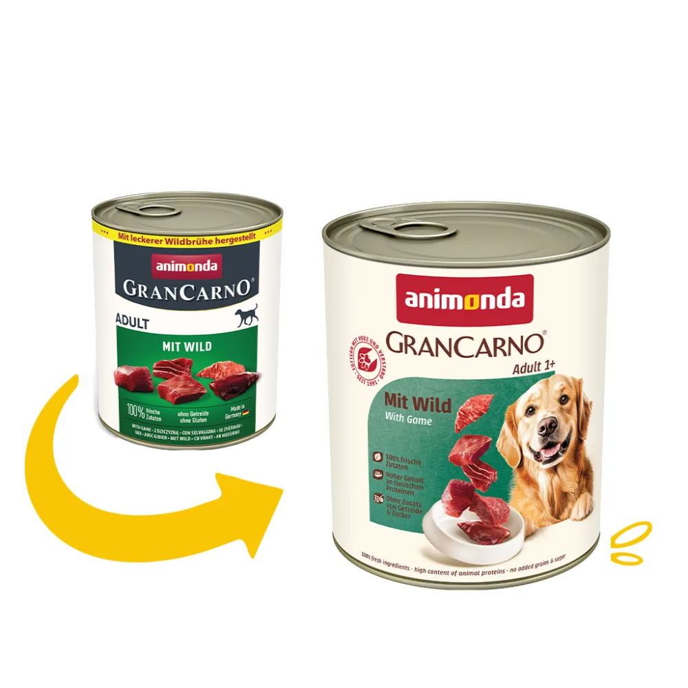 Корм вологий Animonda GranCarno Adult with Game для дорослих собак з дичиною консервований 800 г — фото 2
