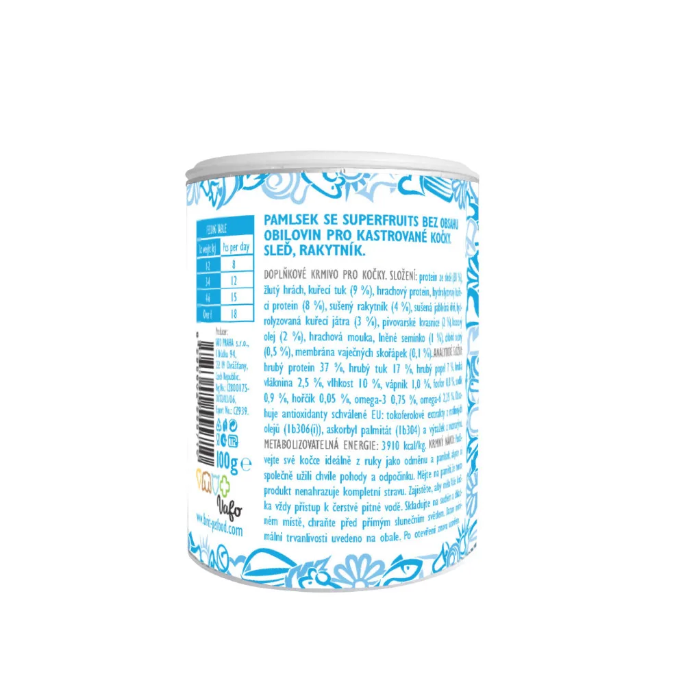 Ласощі Brit Care Superfruits Snack Herring для стерилізованих котів з оселедецем і обліпихою 100 г — фото 3