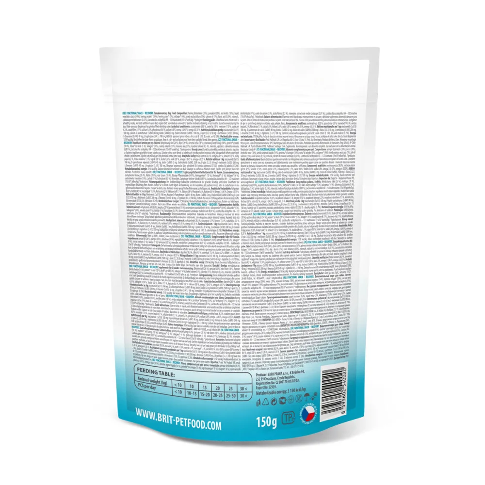Ласощі Brit Care Functional Snack Recovery Herring для собак напіввологі для відновлення оселедець 150 г — фото 3