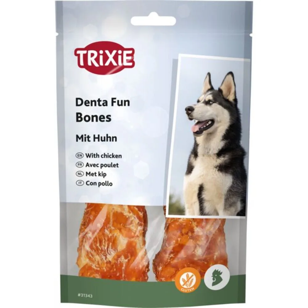 Ласощі Trixie Denta Fun для собак Кістка для чищення зубів 11 см 120 г 2шт/упак